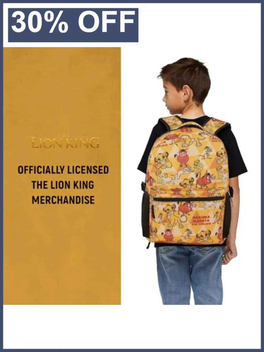 Lion King Kids Backpack Hakuna Matata Simba Mufasa Timon Pumbaa Durable School